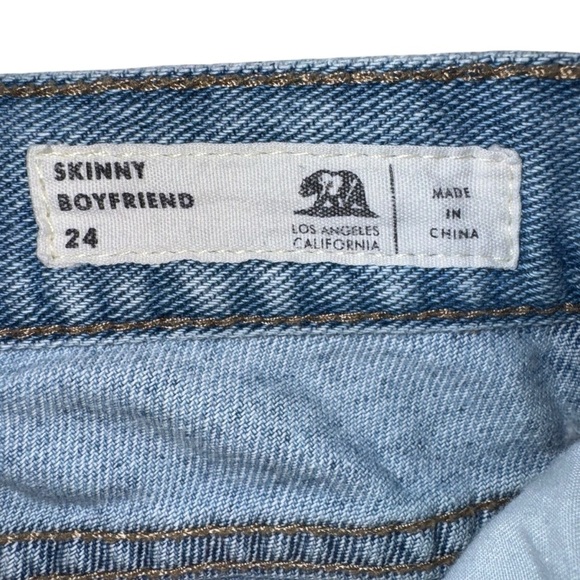 Bullhead Women’s Jeans SZ 24 X 26 Faded Blue Skinny Boyfriend 💯% Cotton Lowrise - Picture 4 of 8